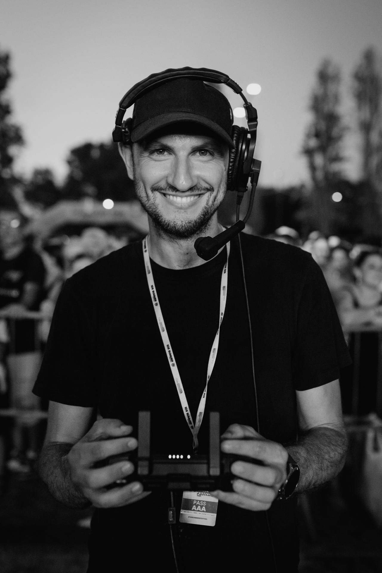 Davide Cisterna durante una produzione video